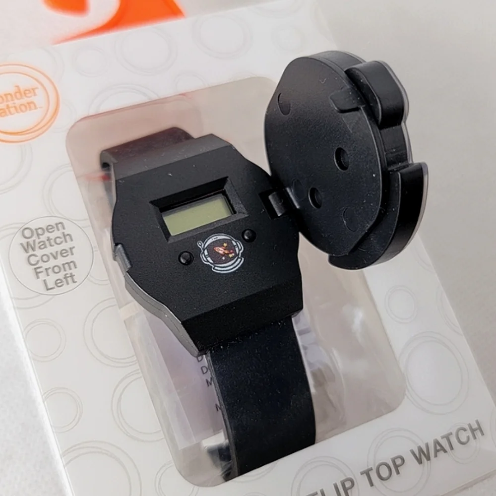 Astronaut Rocket Ship Flip Top Shaker LCD Watch
